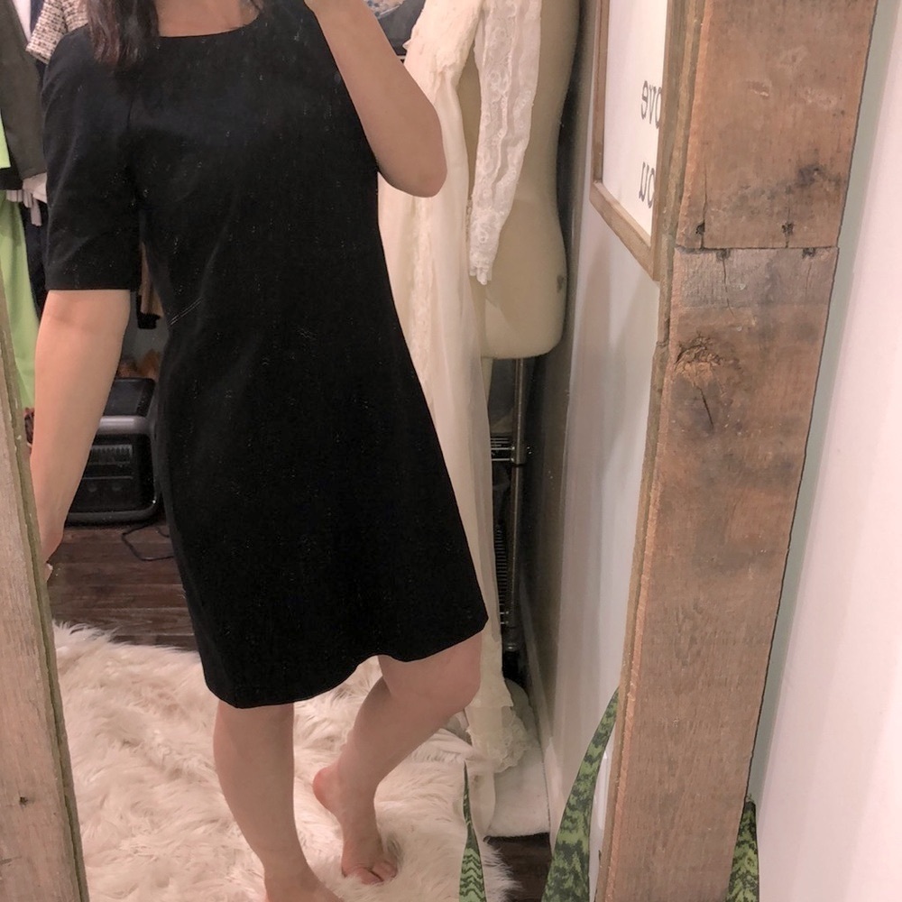 Talbots black shift dress size 12 petite